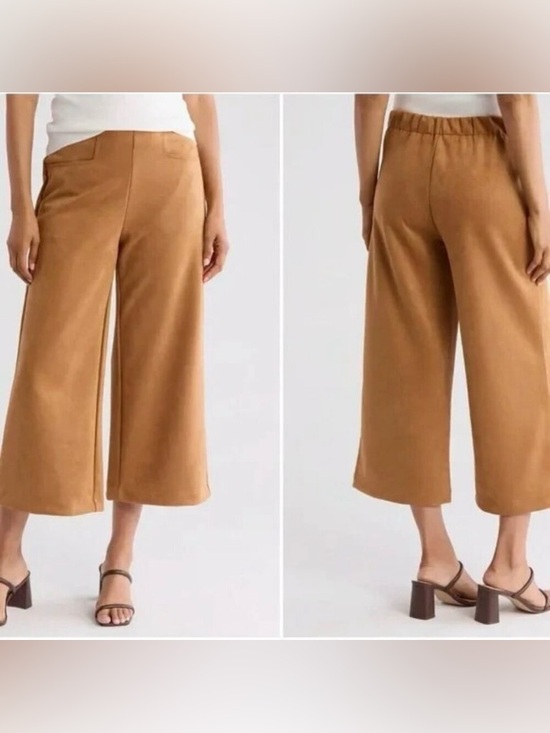 T Tahari Pants - NEW T Tahari Faux Suede Leather Crop wide leg pants Size 3X